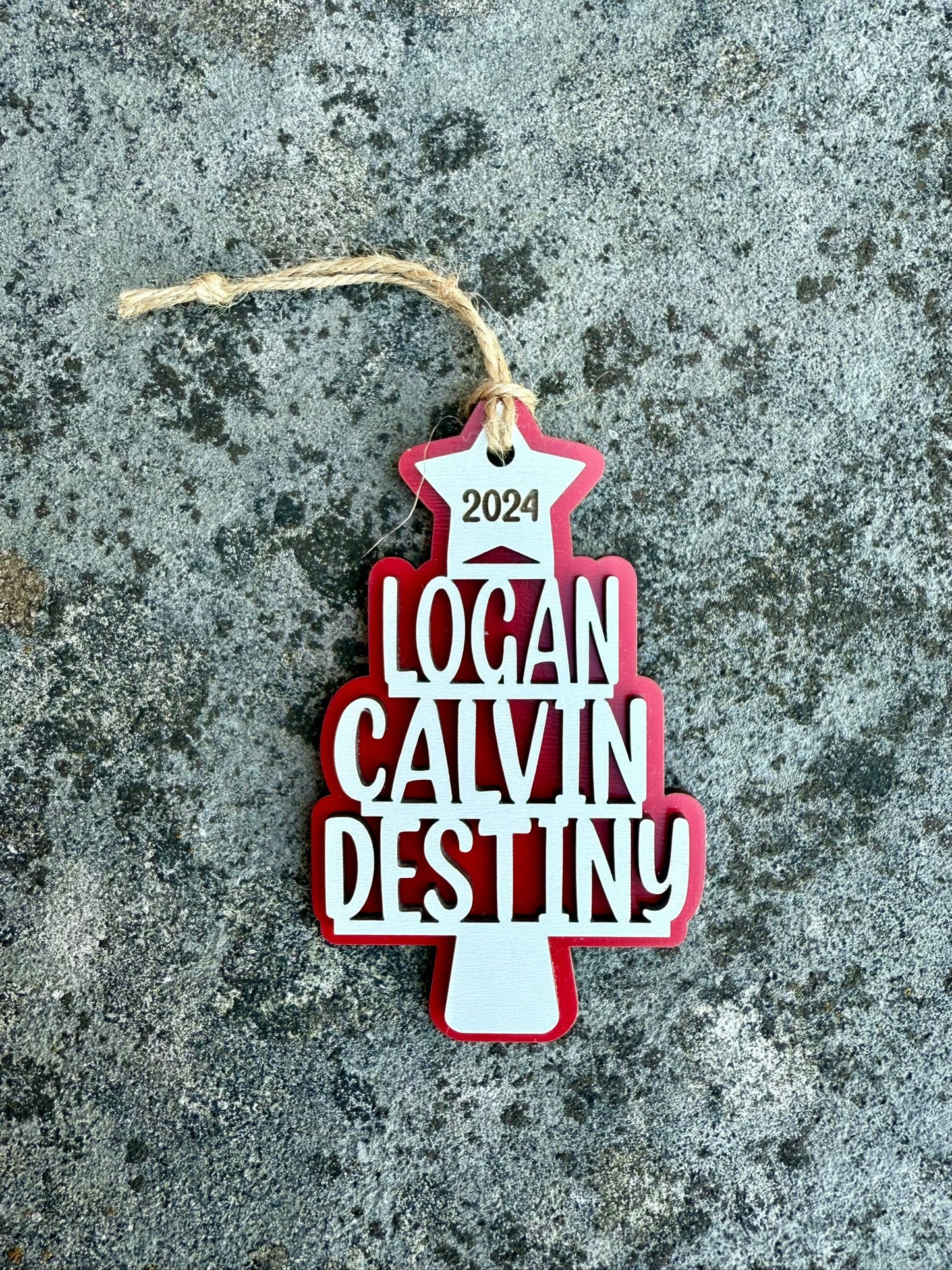 Personalized Outline Tree Ornament