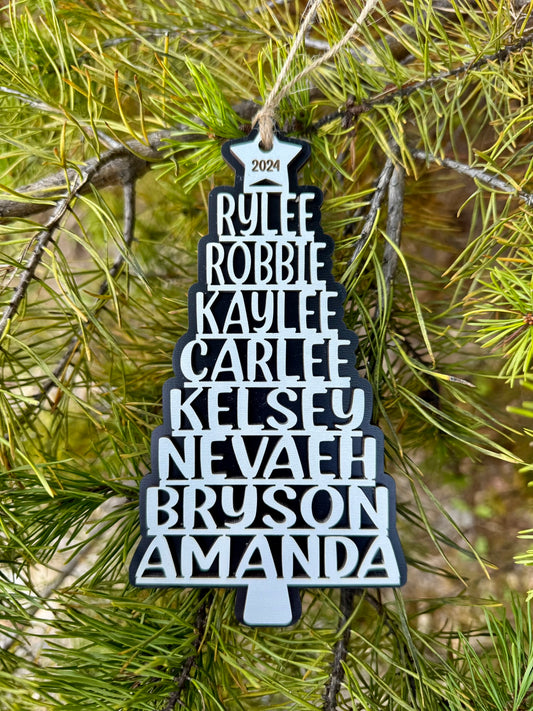 Personalized Outline Tree Ornament