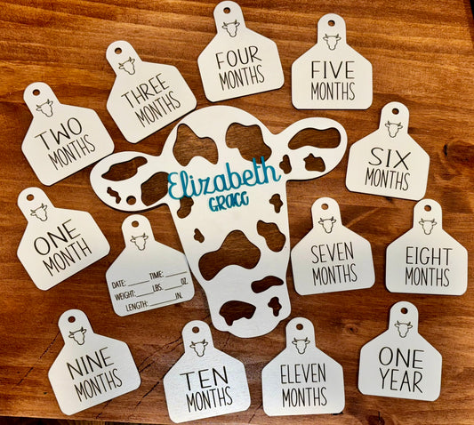 Cow Ear Tag Baby Milestones